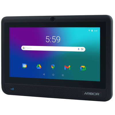 ARBOR IOT-800N-G350 8" Touch Panel PC with MediaTek Genio 350 Quad-Core SoC, LAN, 4 GB memory, multiple I/O